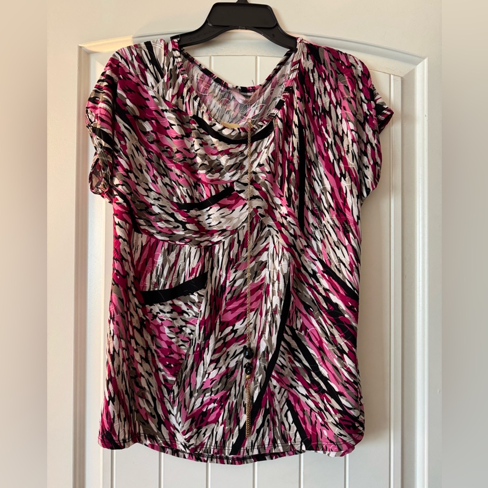 NWT SJS Blouse with Necklace Size Medium